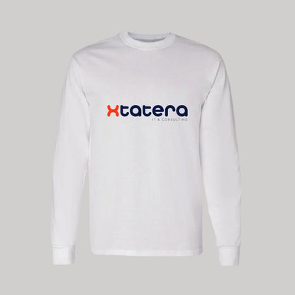 Playera Manga Larga Algodón Blanco Logo