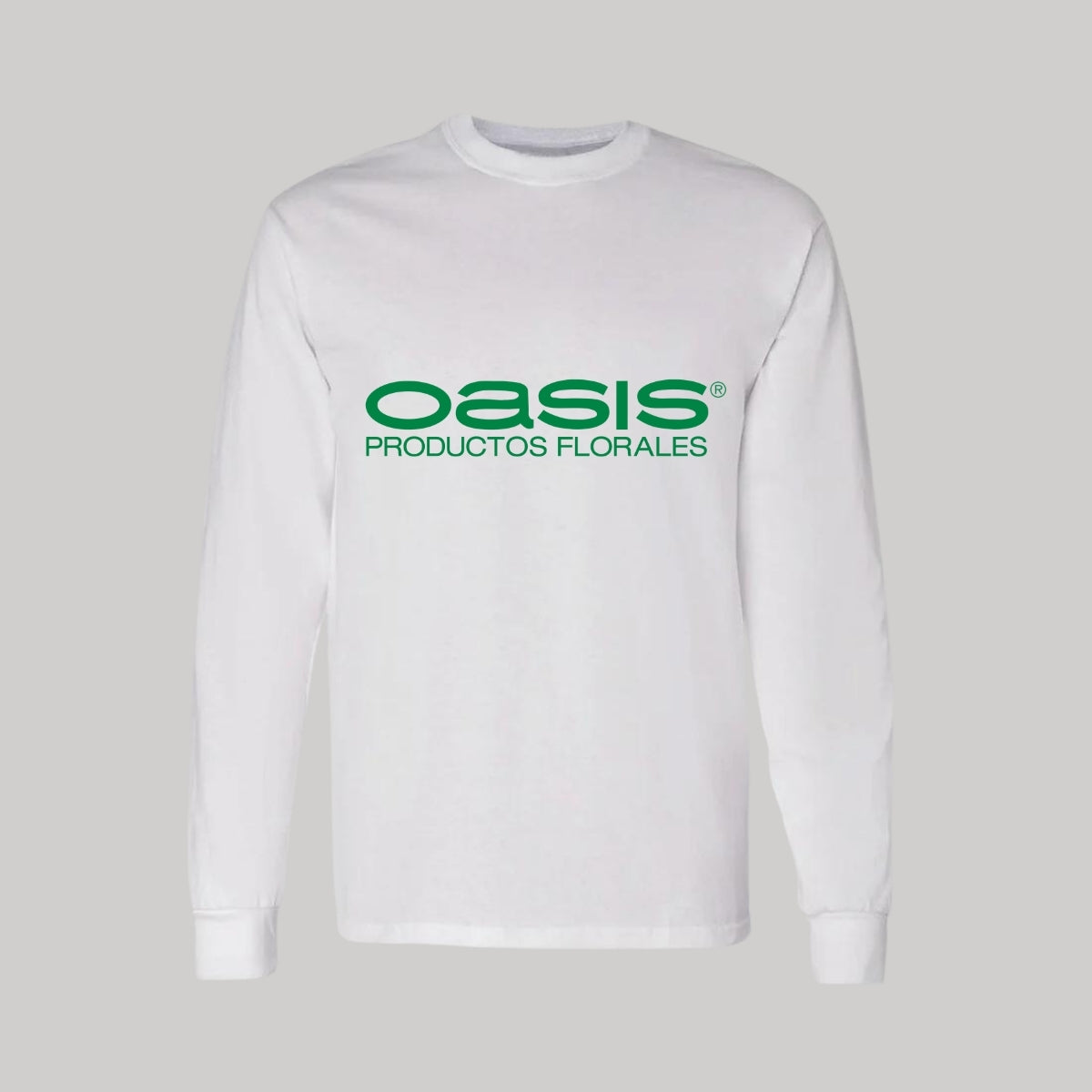 Playera Manga Larga Algodón Blanco Logo