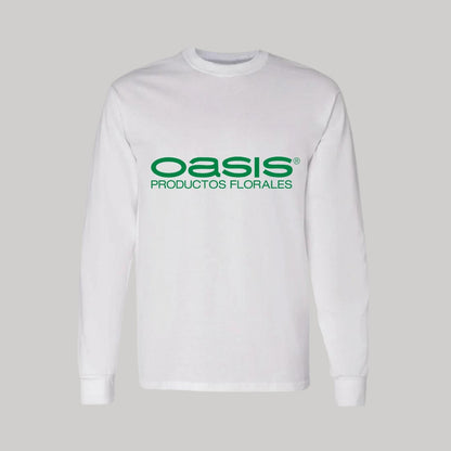 Playera Manga Larga Algodón Blanco Logo
