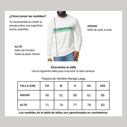 Playera Manga Larga Algodón Blanco Logo