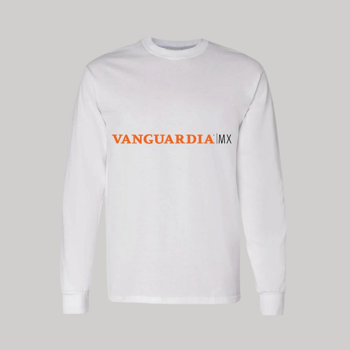 Playera Manga Larga Algodón Blanco Logo