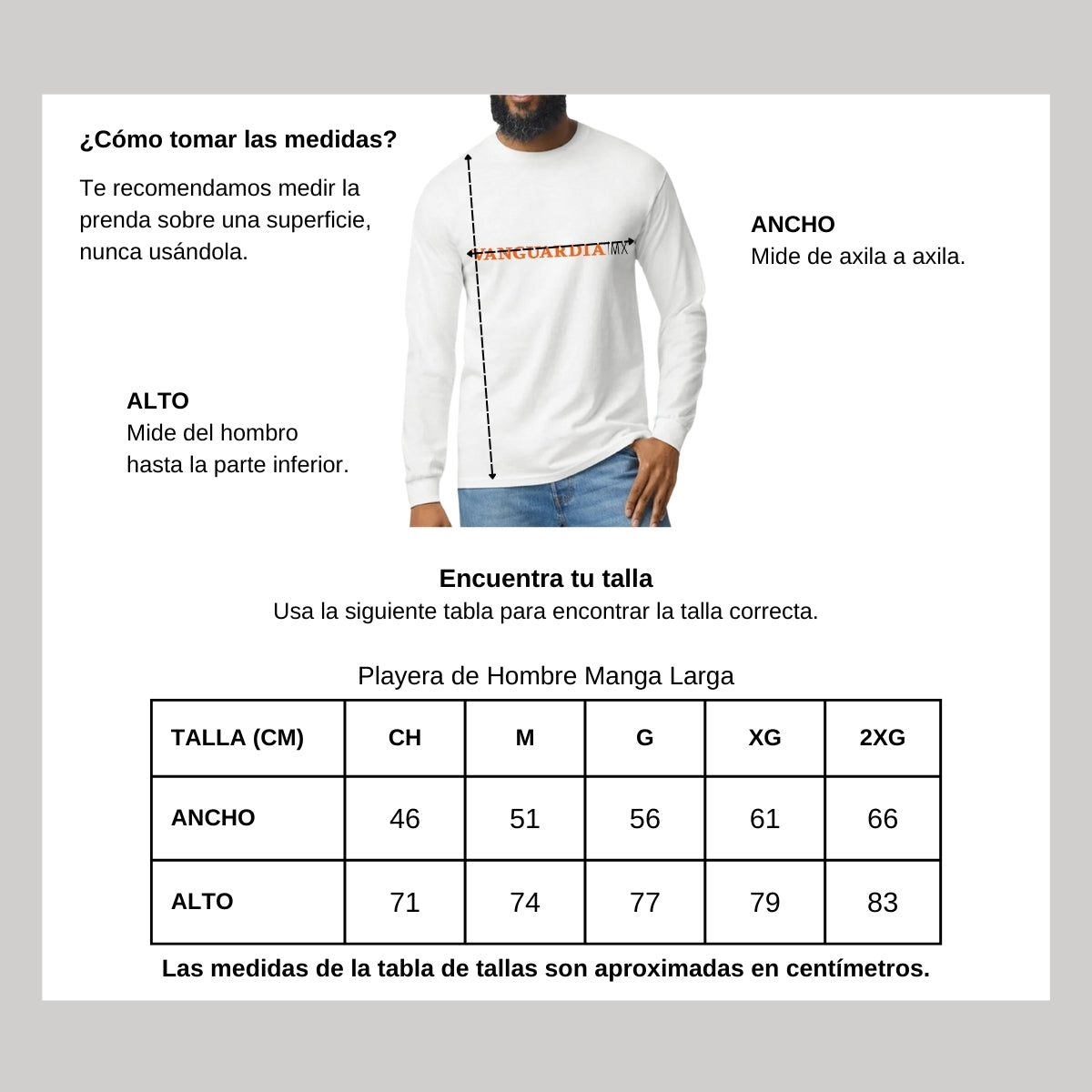 Playera Manga Larga Algodón Blanco Logo