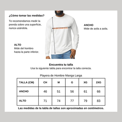 Playera Manga Larga Algodón Blanco Logo