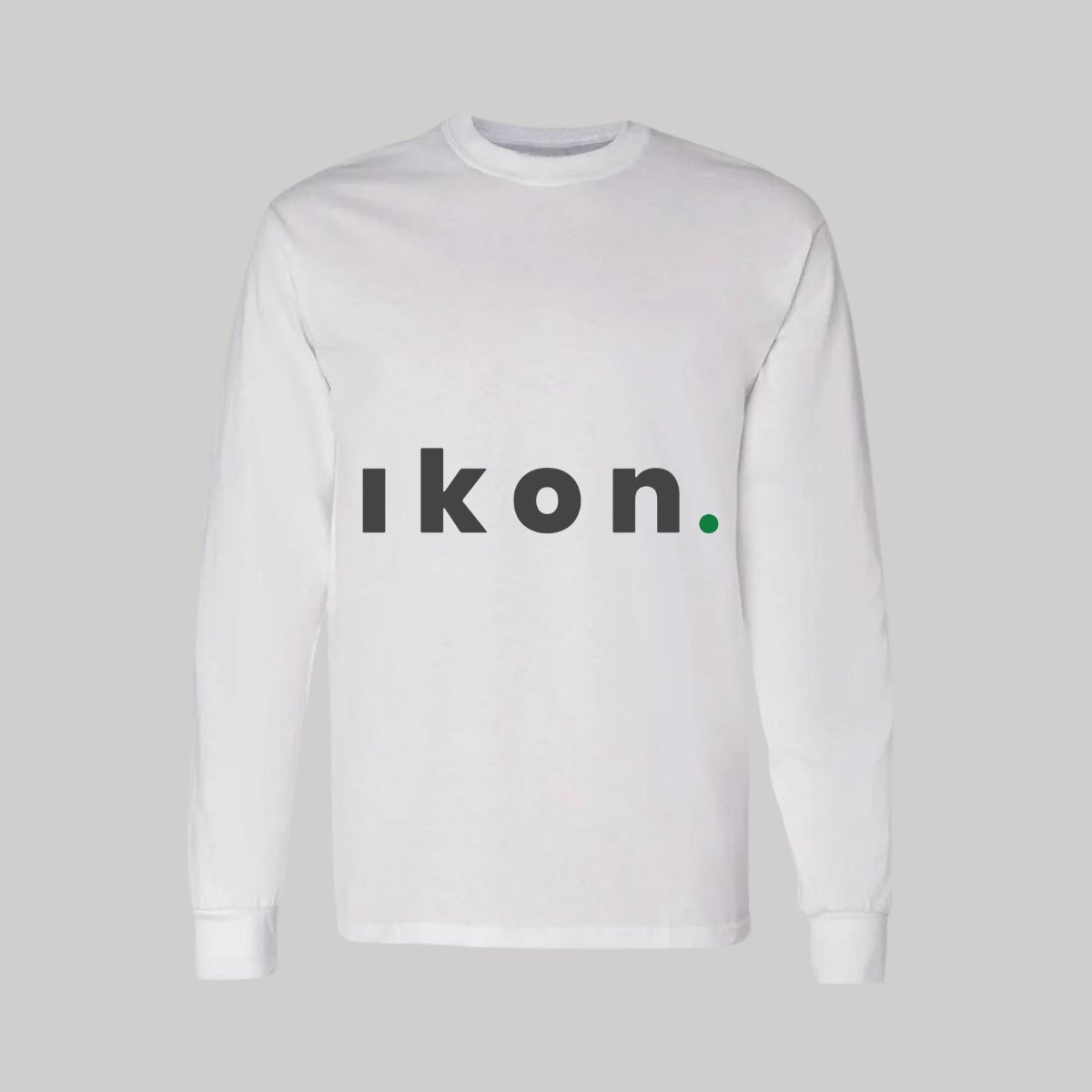 Playera Manga Larga Algodón Blanco Logo