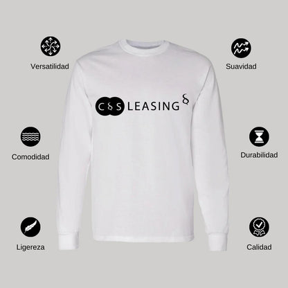 Playera Manga Larga Algodón Blanco Logo
