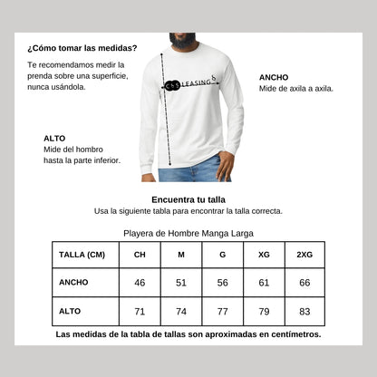 Playera Manga Larga Algodón Blanco Logo