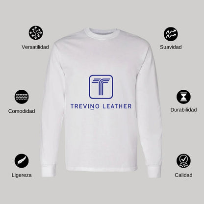 Playera Manga Larga Algodón Blanco Logo