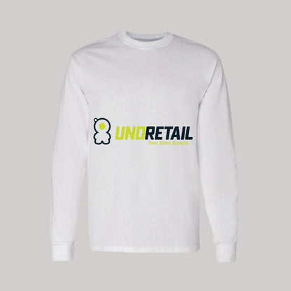 Playera Manga Larga Algodón Blanco Logo