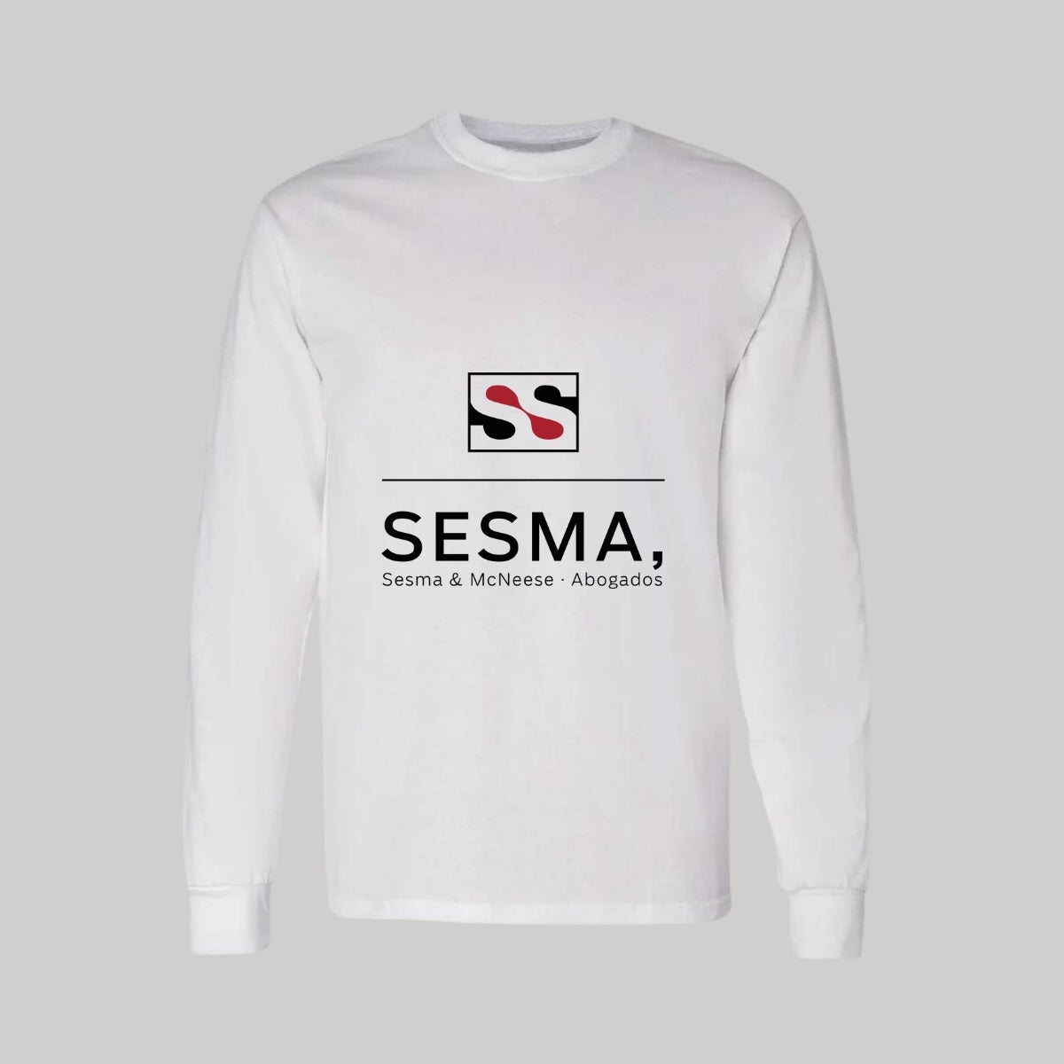 Playera Manga Larga Algodón Blanco Logo