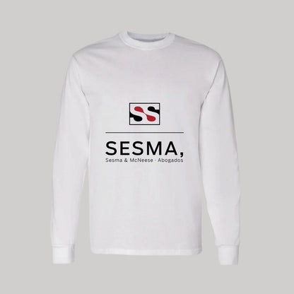 Playera Manga Larga Algodón Blanco Logo