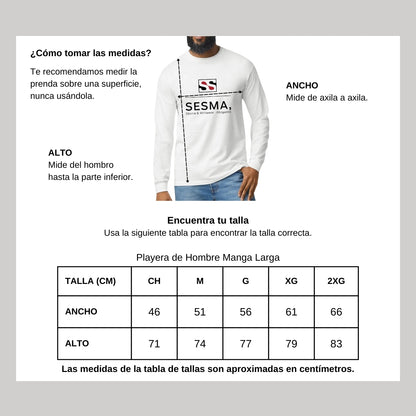 Playera Manga Larga Algodón Blanco Logo
