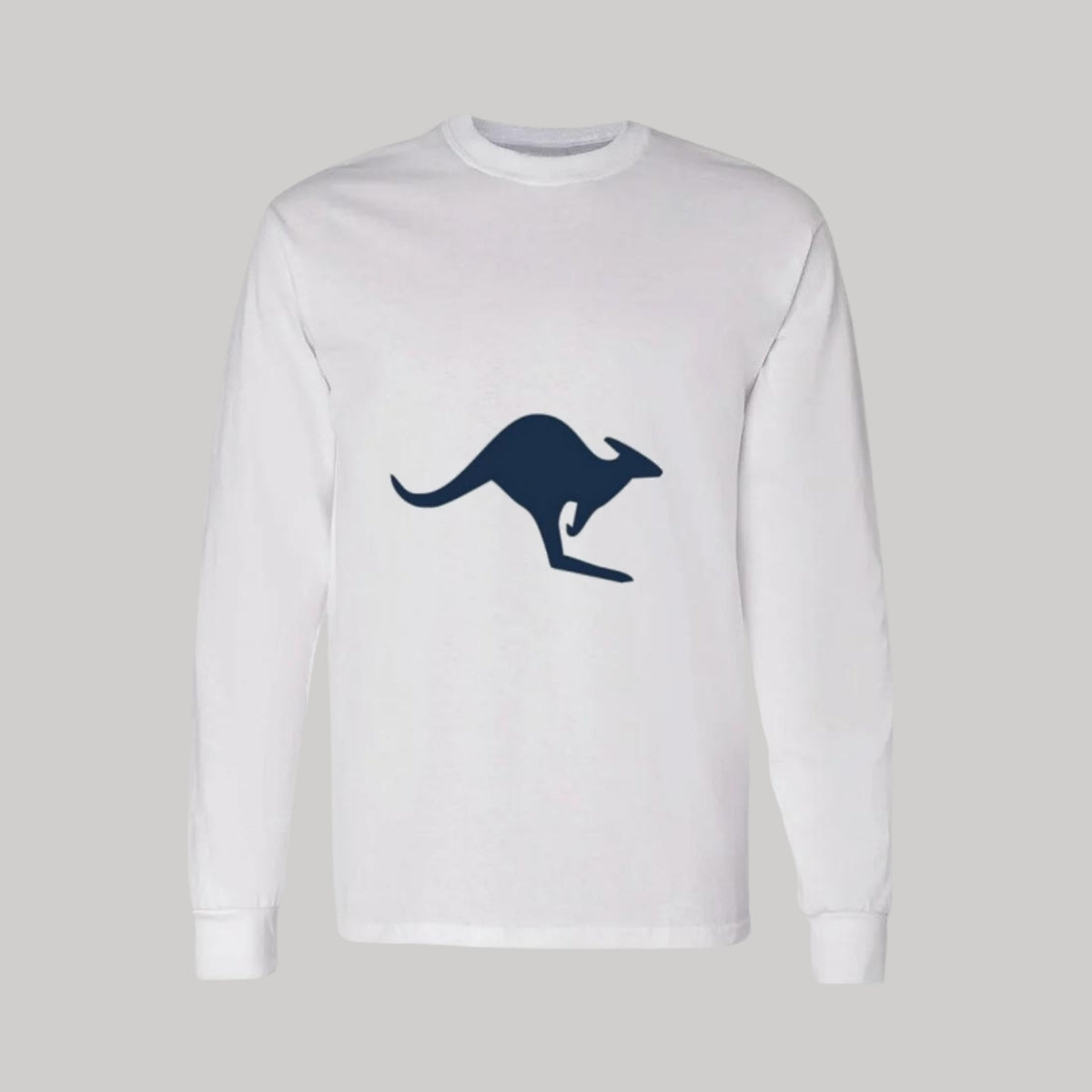 Playera Manga Larga Algodón Blanco Logo