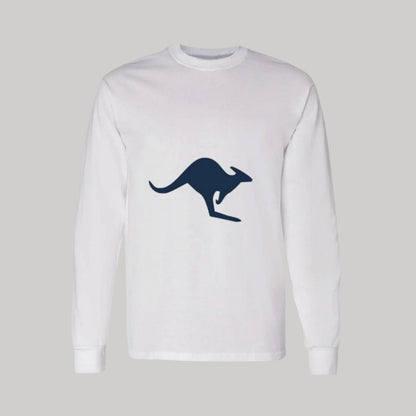 Playera Manga Larga Algodón Blanco Logo