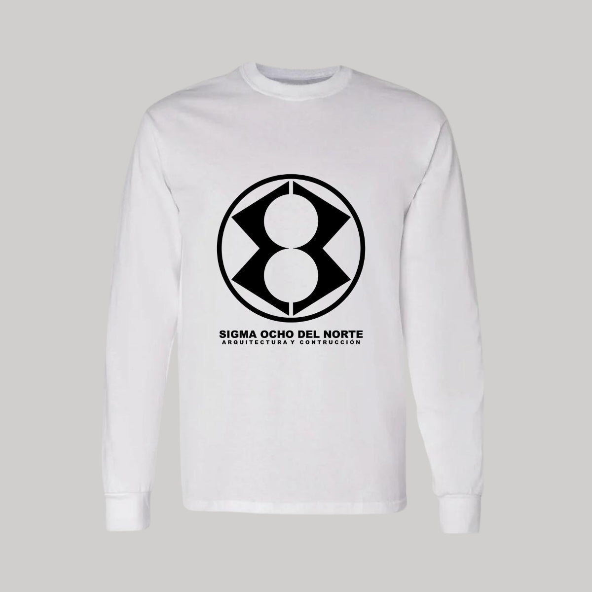 Playera Manga Larga Algodón Blanco Logo