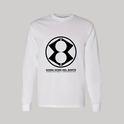 Playera Manga Larga Algodón Blanco Logo