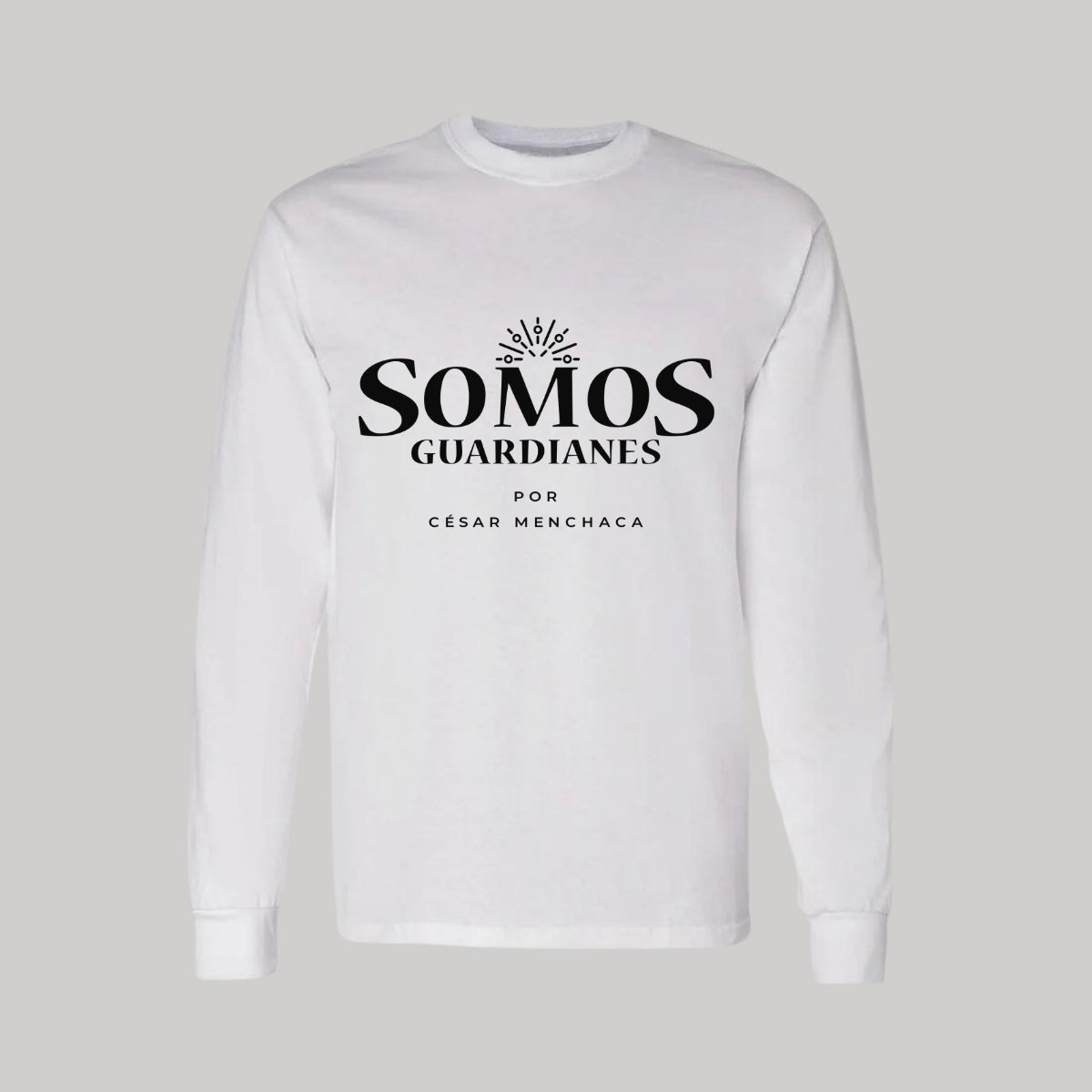 Playera Manga Larga Algodón Blanco Logo