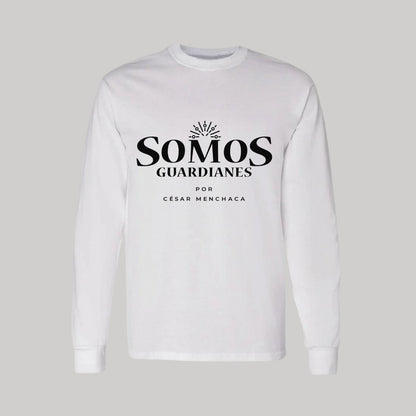 Playera Manga Larga Algodón Blanco Logo