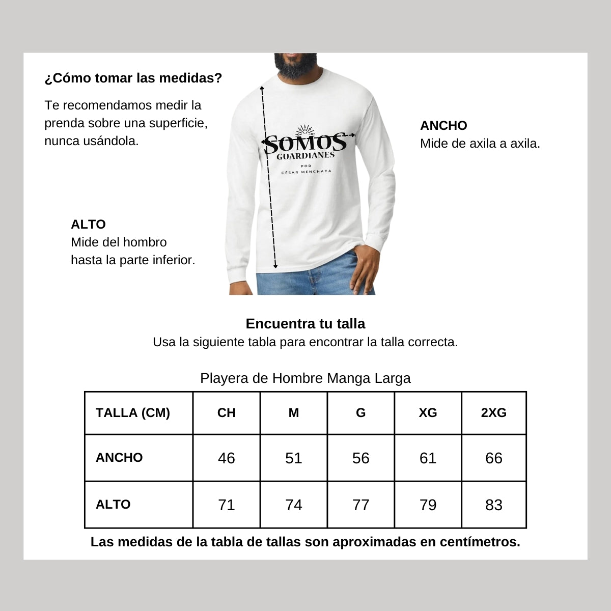 Playera Manga Larga Algodón Blanco Logo