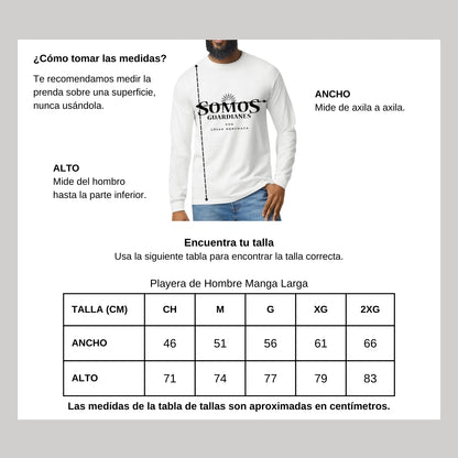 Playera Manga Larga Algodón Blanco Logo