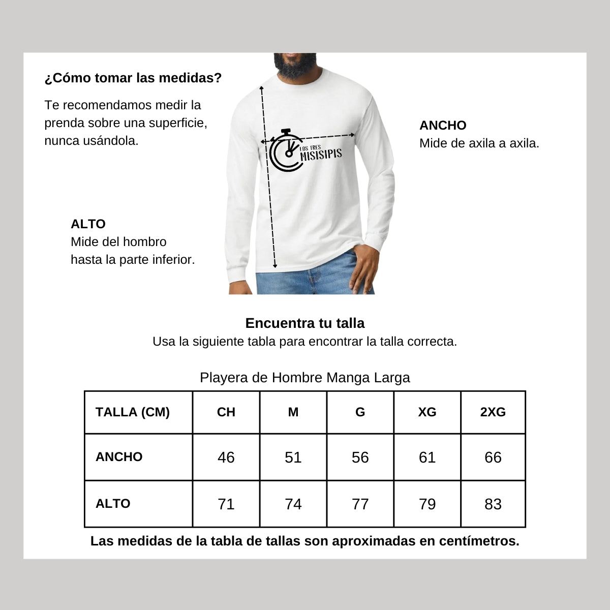 Playera Manga Larga Algodón Blanco Logo