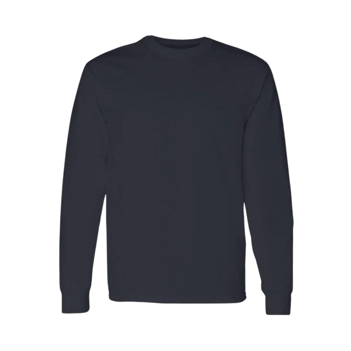 Playera Manga Larga Algodón Negro Escudo