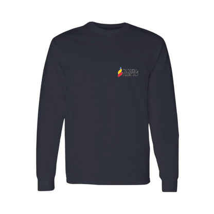 Playera Manga Larga Algodón Negro Escudo