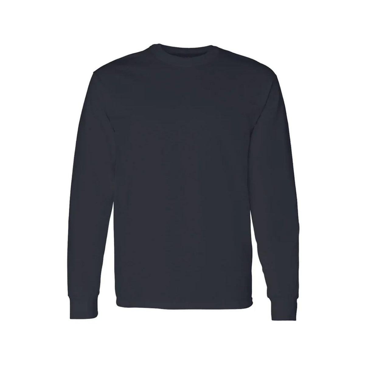 Playera Manga Larga Algodón Negro Escudo