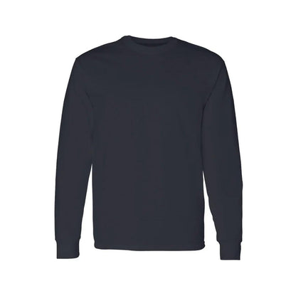 Playera Manga Larga Algodón Negro Escudo