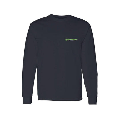Playera Manga Larga Algodón Negro Escudo
