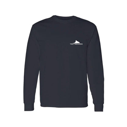 Playera Manga Larga Algodón Negro Escudo