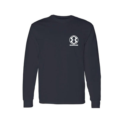 Playera Manga Larga Algodón Negro Escudo