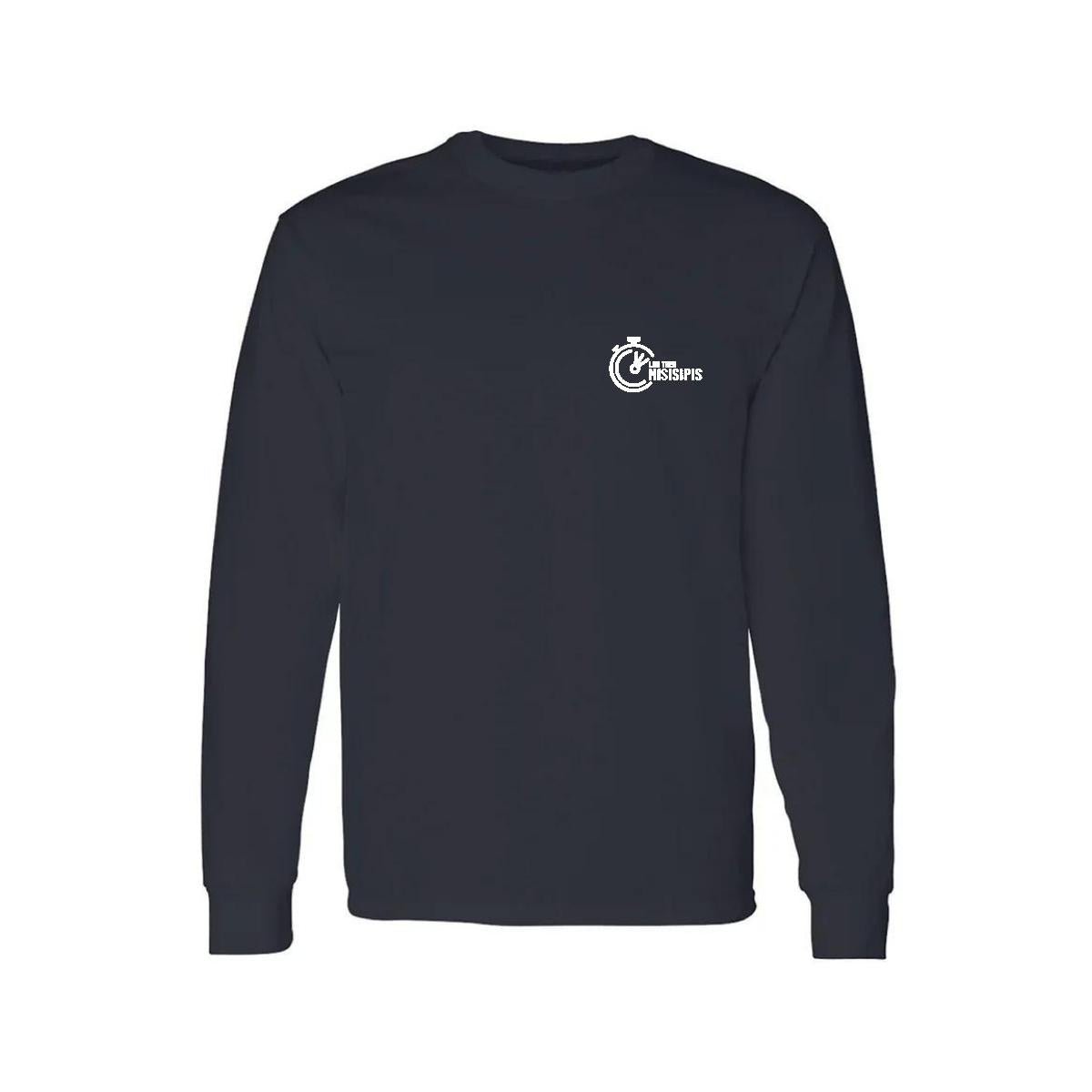 Playera Manga Larga Algodón Negro Escudo