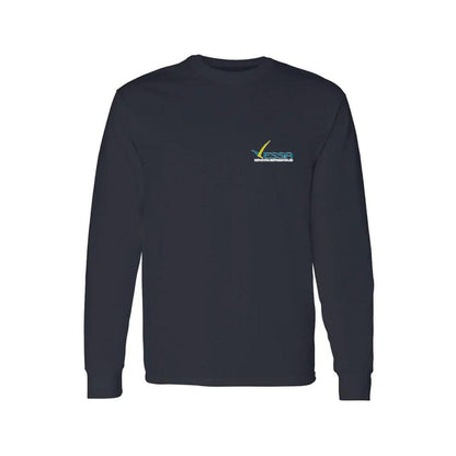 Playera Manga Larga Algodón Negro Escudo
