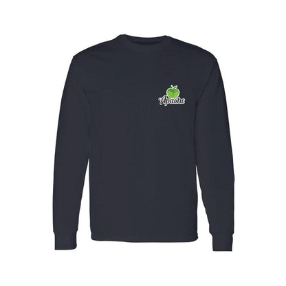 Playera Manga Larga Algodón Negro Escudo