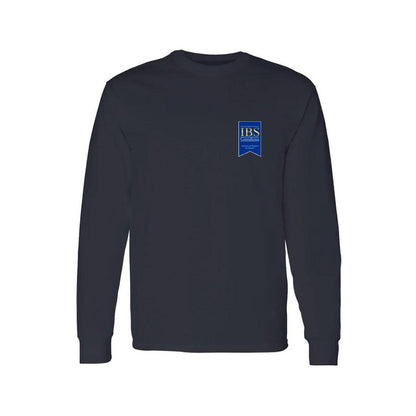 Playera Manga Larga Algodón Negro Escudo