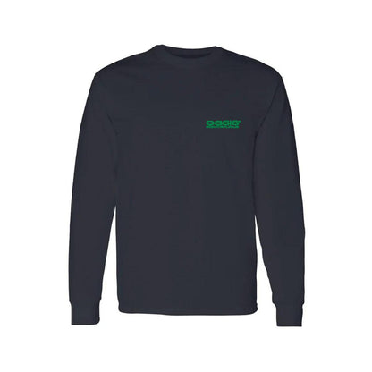 Playera Manga Larga Algodón Negro Escudo