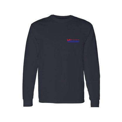 Playera Manga Larga Algodón Negro Escudo