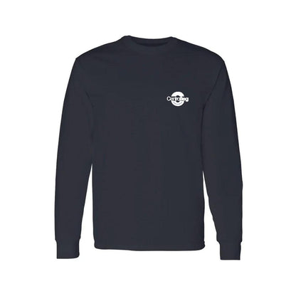 Playera Manga Larga Algodón Negro Escudo