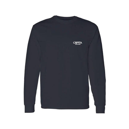 Playera Manga Larga Algodón Negro Escudo
