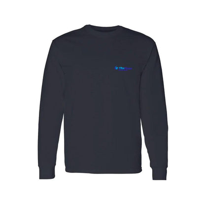 Playera Manga Larga Algodón Negro Escudo