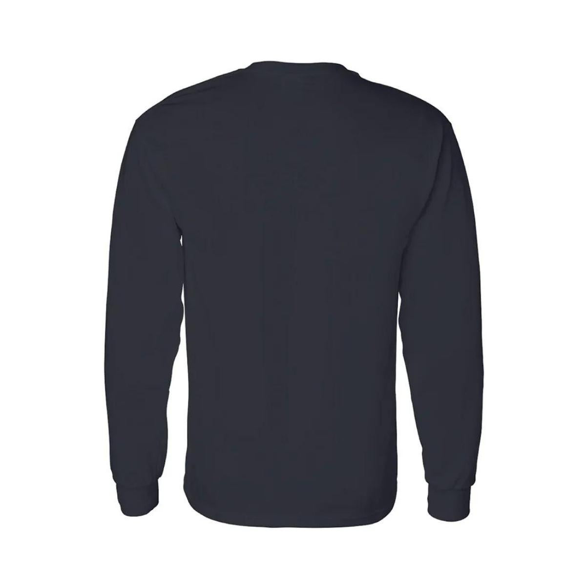 Playera Manga Larga Algodón Negro Escudo