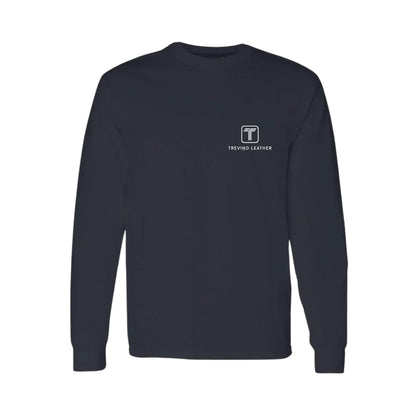 Playera Manga Larga Algodón Negro Escudo