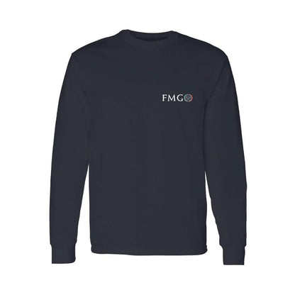 Playera Manga Larga Algodón Negro Escudo