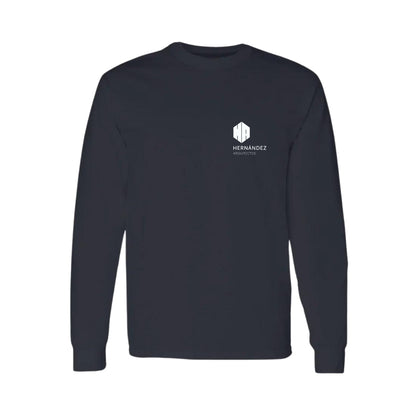 Playera Manga Larga Algodón Negro Escudo