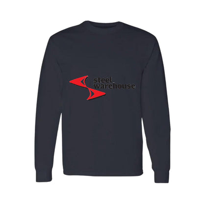 Playera Manga Larga Algodón Negro Logo