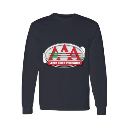 Playera Manga Larga Algodón Negro Logo