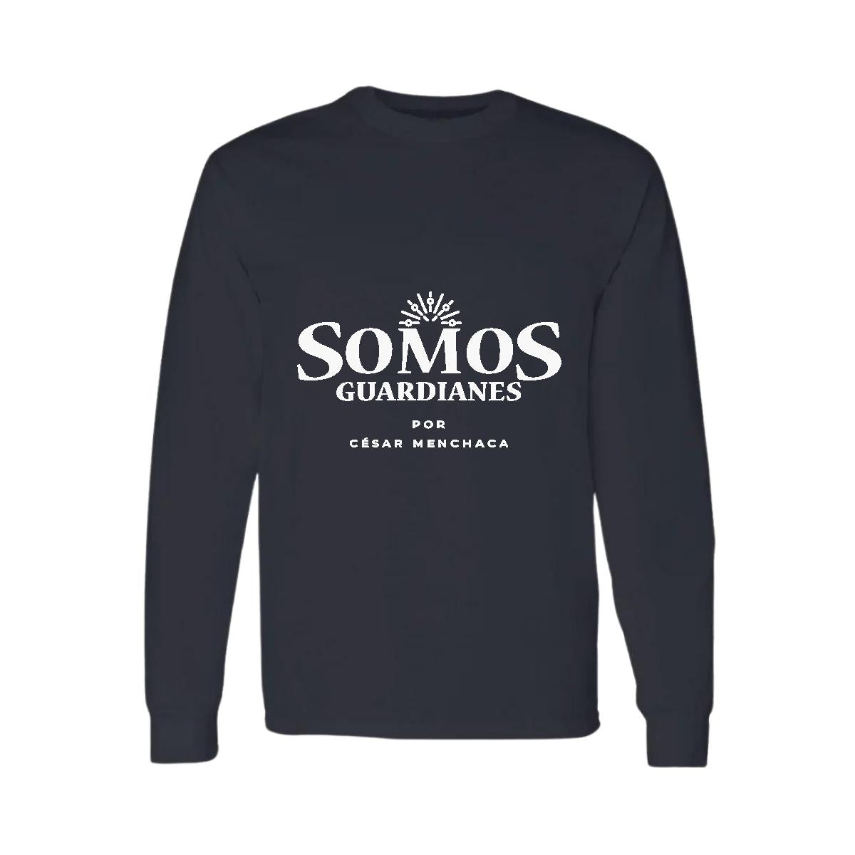 Playera Manga Larga Algodón Negro Logo