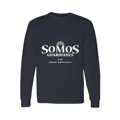 Playera Manga Larga Algodón Negro Logo