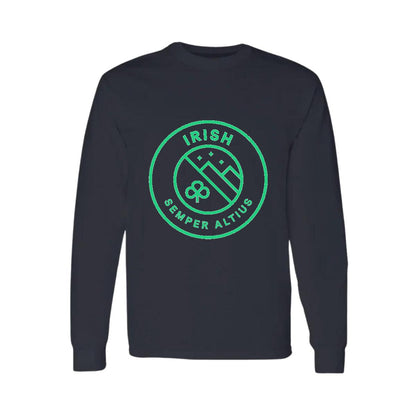 Playera Manga Larga Algodón Negro Logo