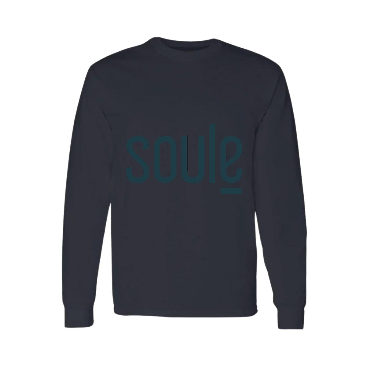Playera Manga Larga Algodón Negro Logo